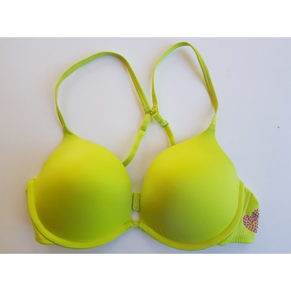 La Senza Neon Yellow Push-up Bra 32D